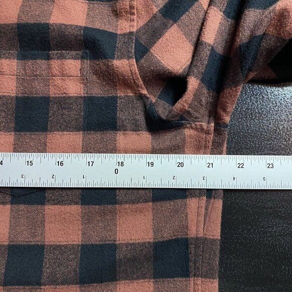 VINCE Flannel Shirt Mens Medium Buffalo Check Plaid Button Up Long Sleeve - Picture 11 of 13